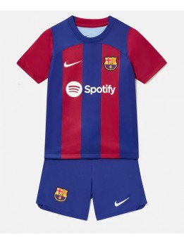 Barcelona Replika Hemmakläder Barn 2023-24 Kortärmad (+ byxor)